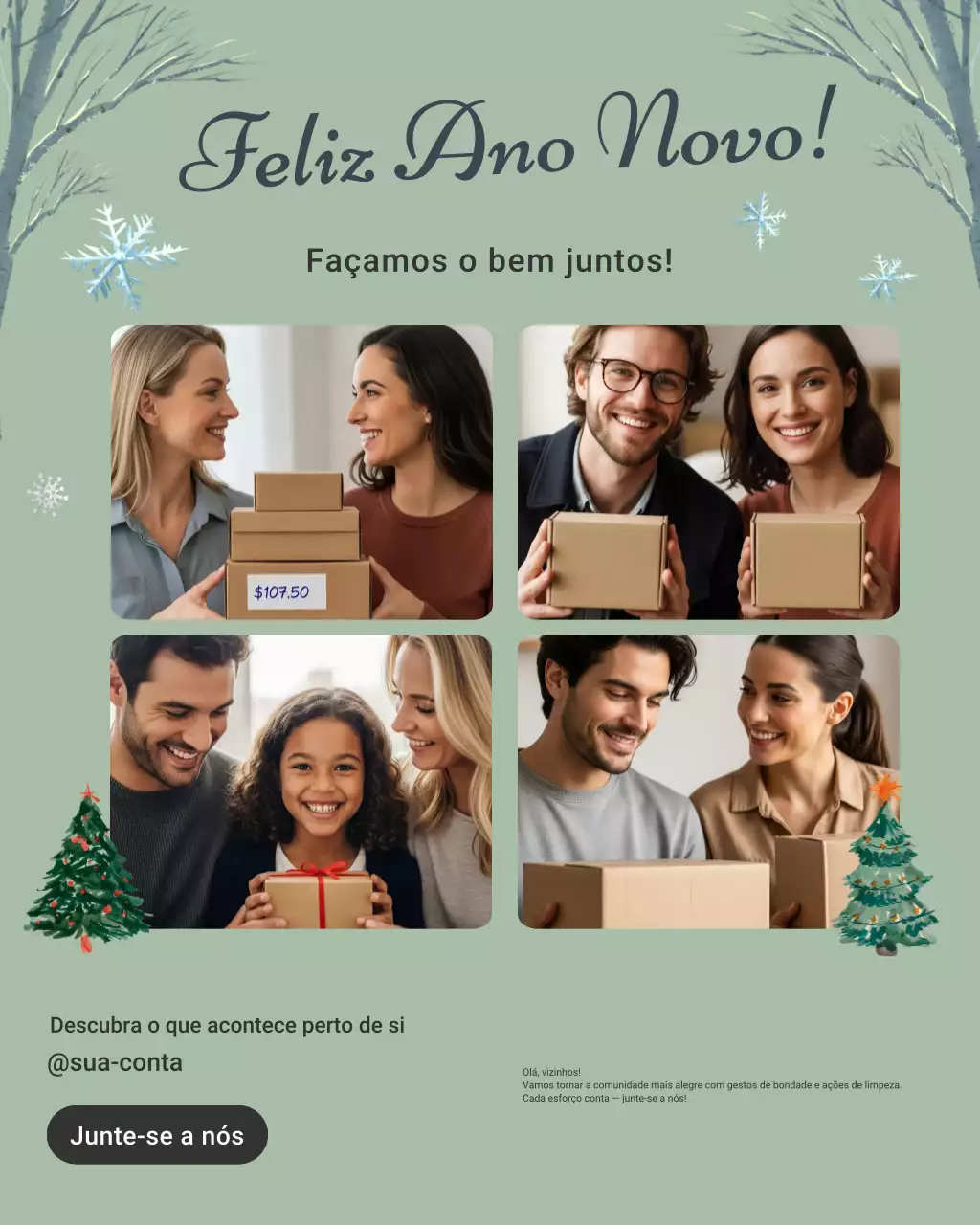 Postagem de convite para comunidade moderna bege no Instagram