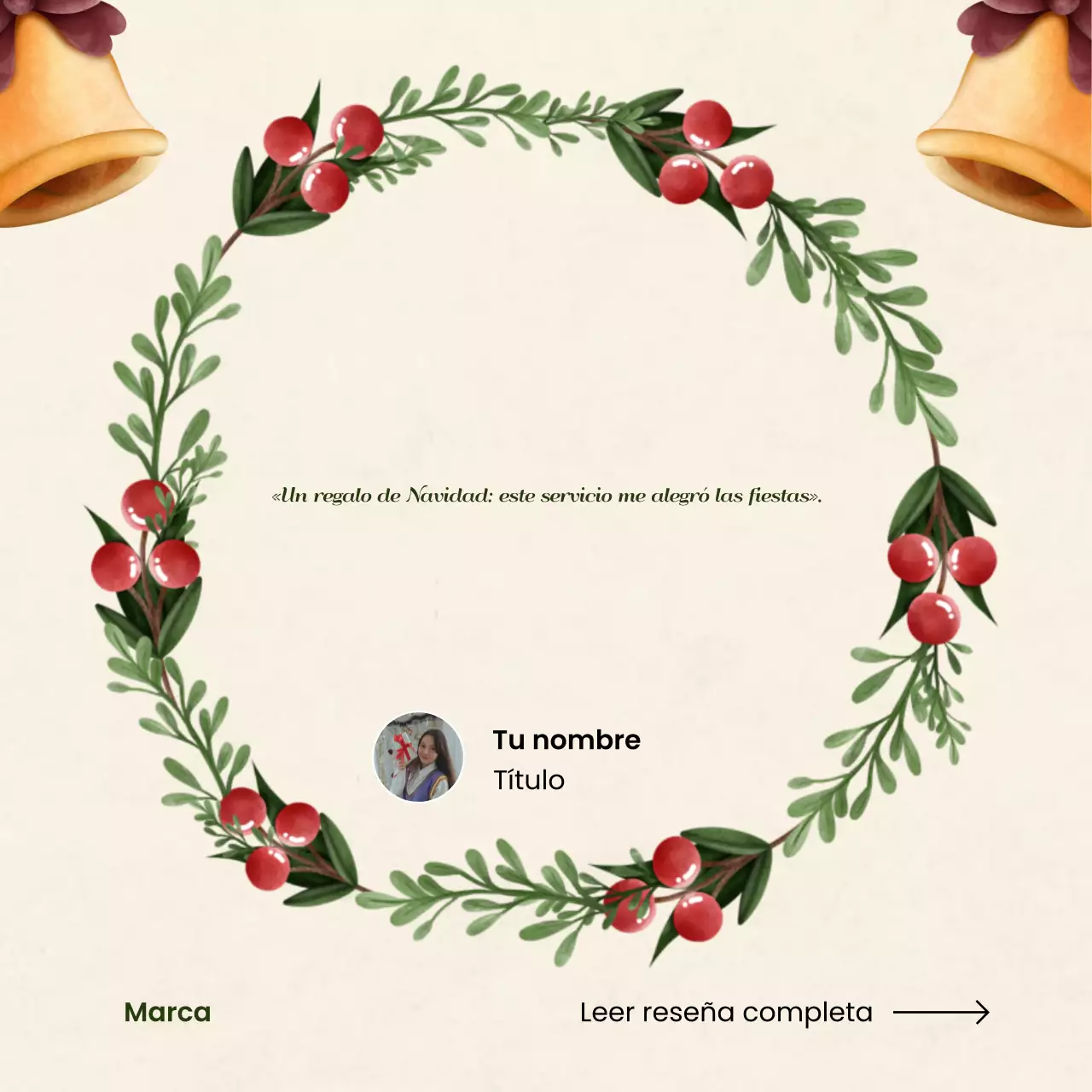 Invitación navideña tradicional roja para redes sociales