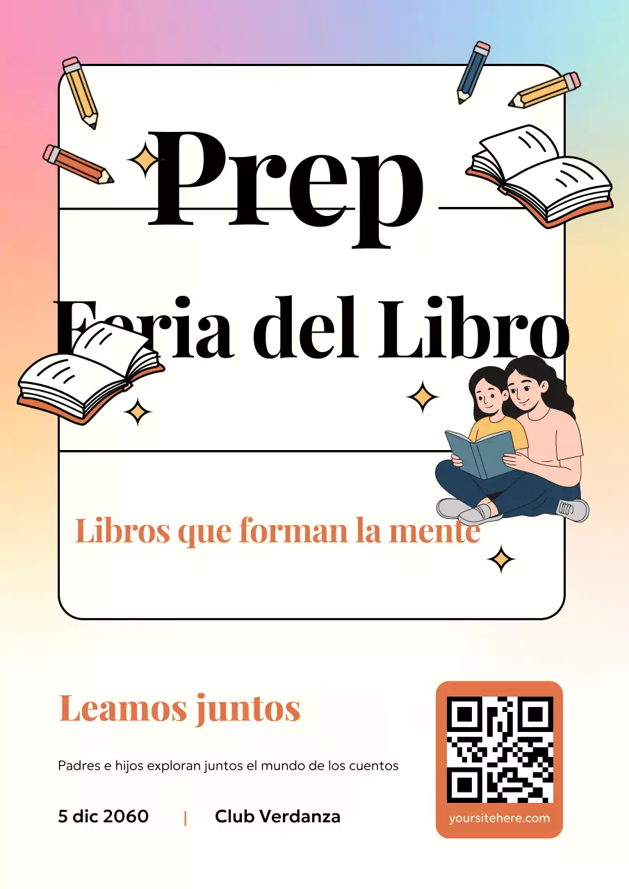 Póster del evento de lectura moderna Rainbow