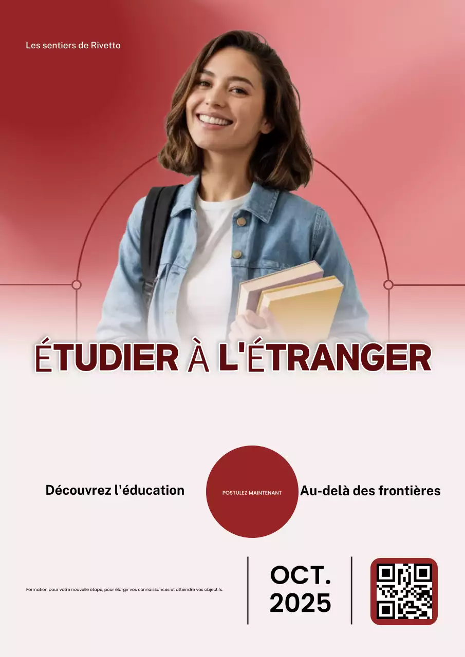 Publicité pour les études à l'étranger modernes