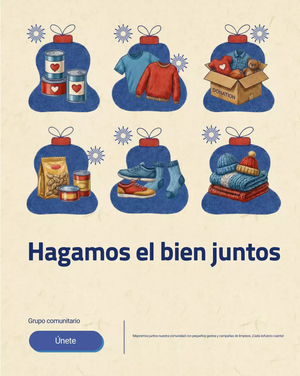 Publicación de Instagram de un anuncio benéfico vintage