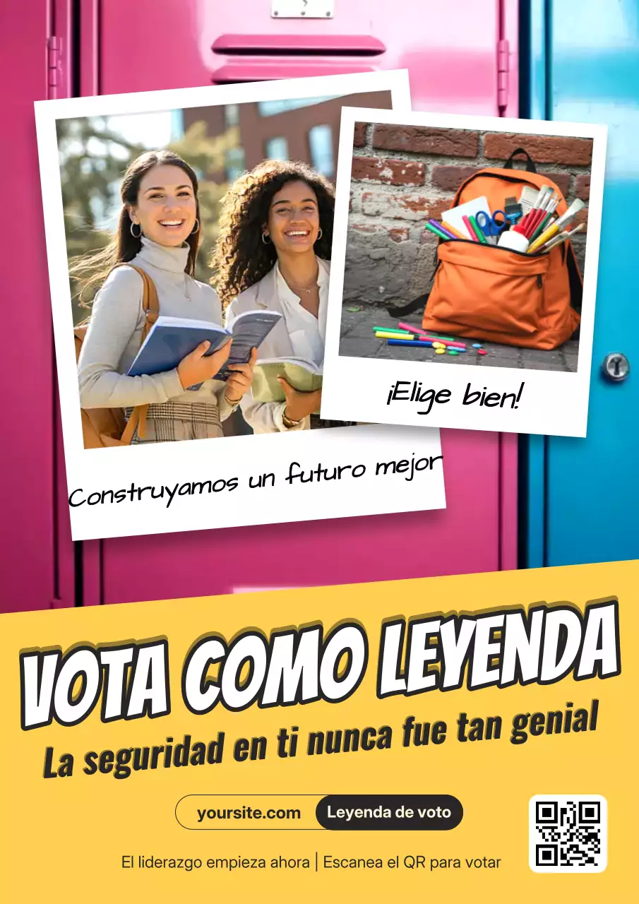 Cartel web sobre votación estudiantil