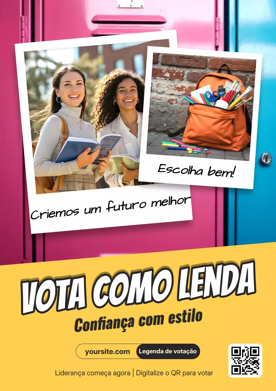 Cartaz online sobre votação estudantil