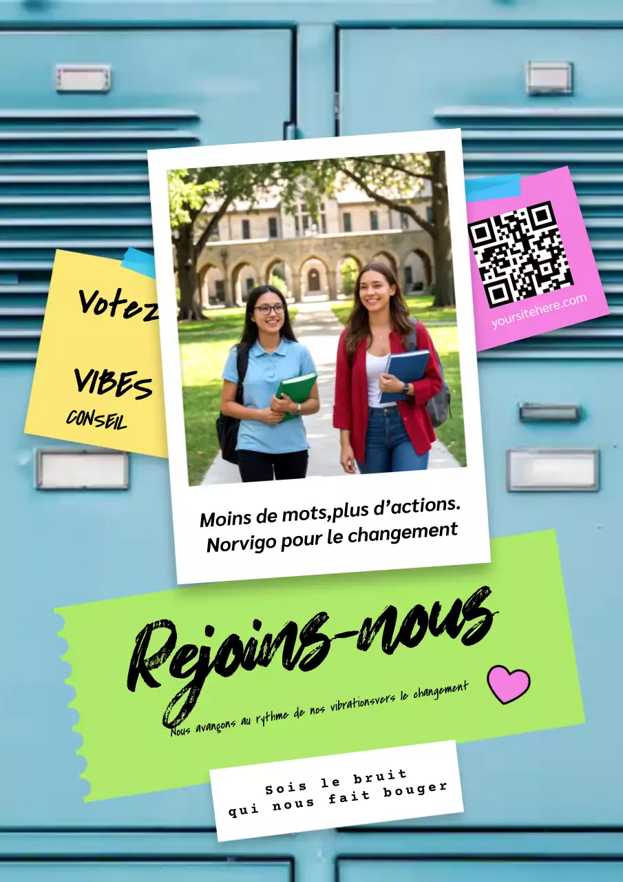 Affiche d'invitation à la campagne moderne bleue