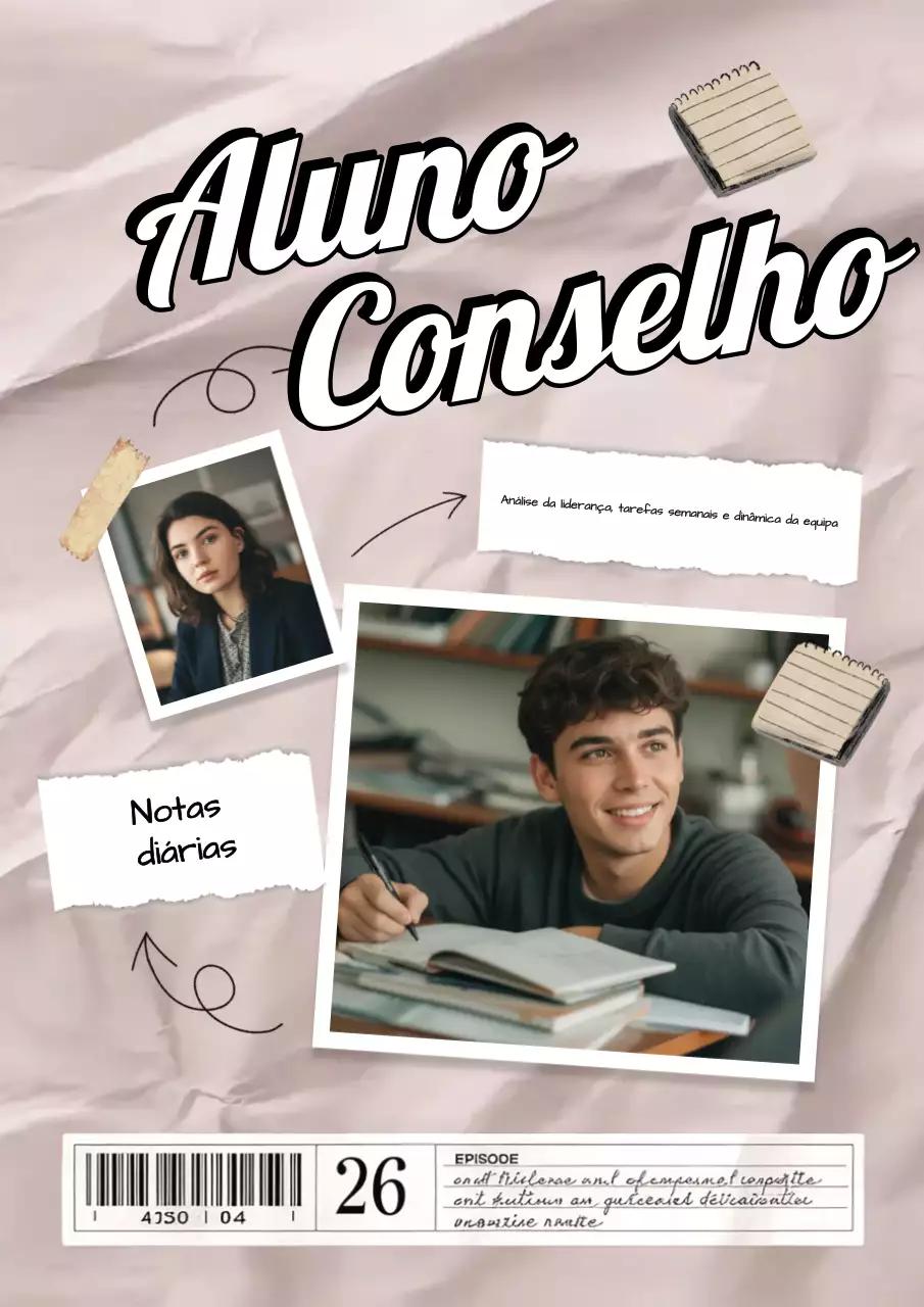 Pôster bege retrô do guia do estudante