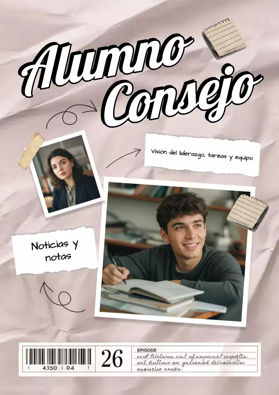 Póster de guía estudiantil retro beige