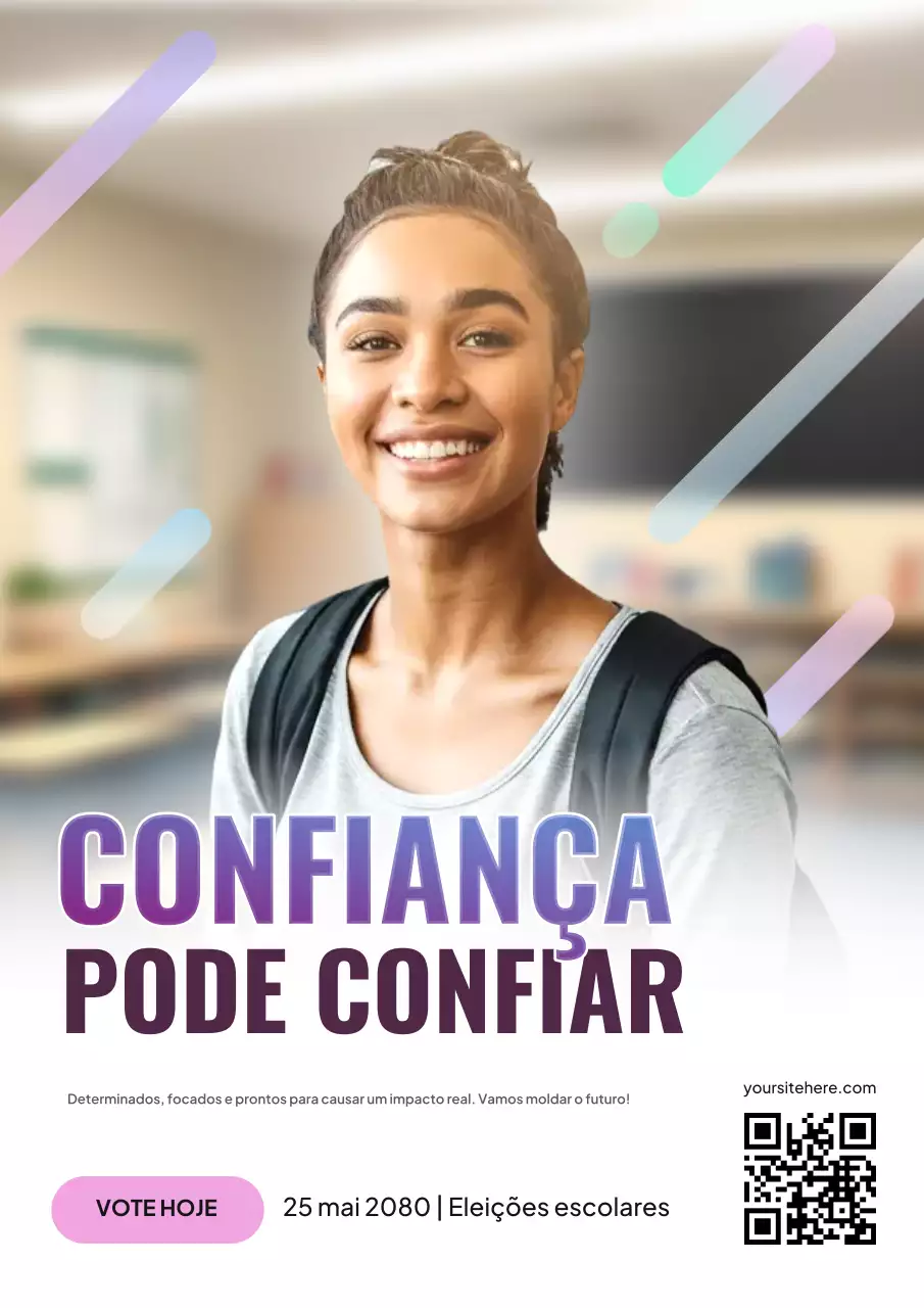 Cartaz de promoção eleitoral da White Modern School