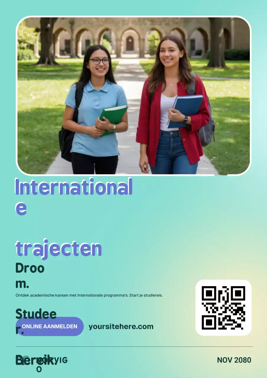 Webposter voor internationaal onderwijs