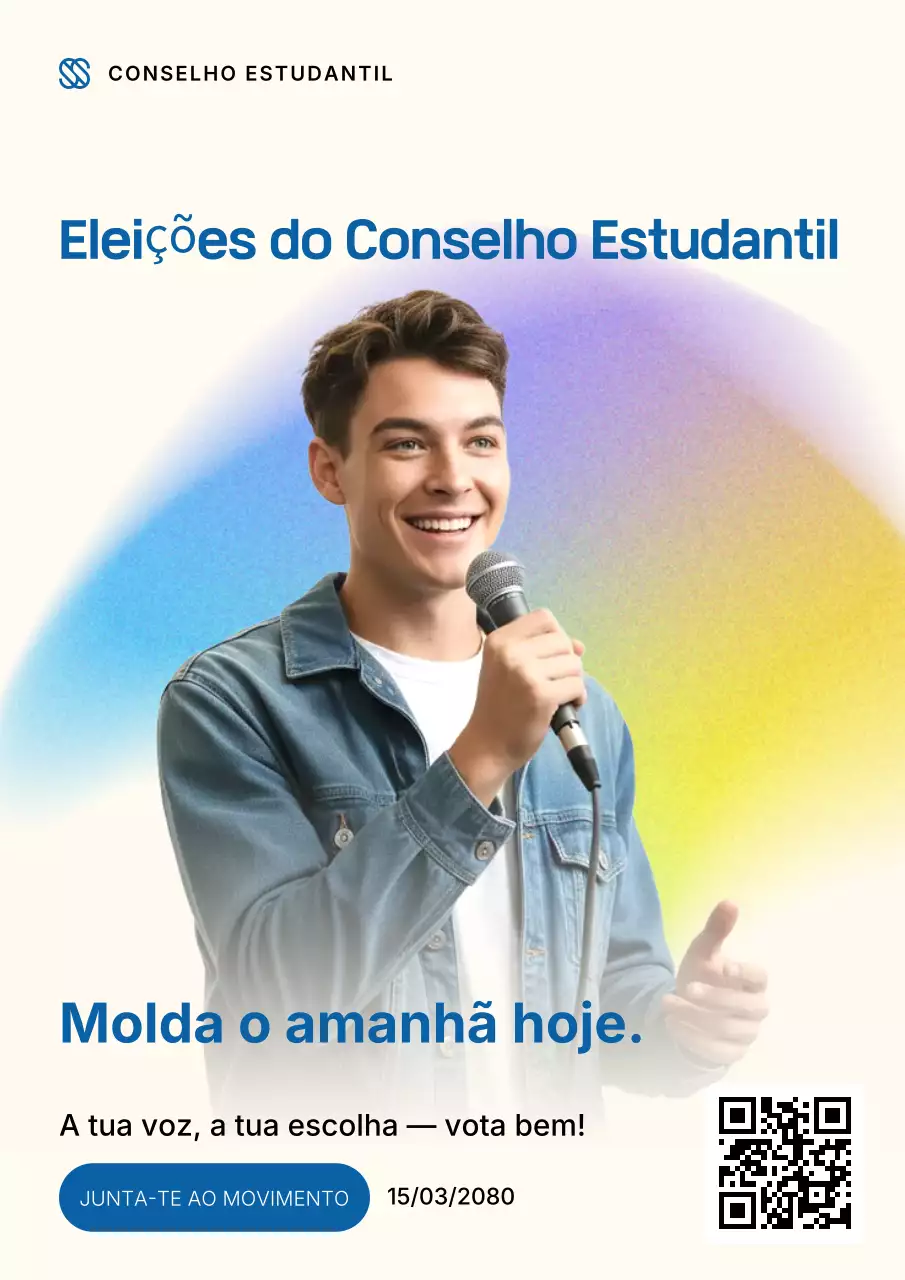 Pôster de anúncio eleitoral da Rainbow Modern