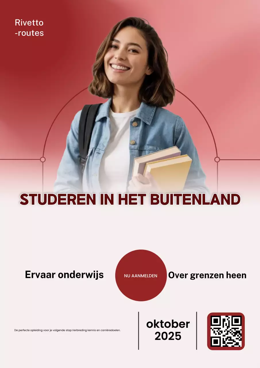 Advertentie voor moderne studie in het buitenland