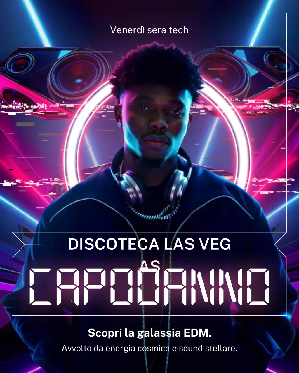 Post di Instagram promozionale di Neon Modern EDM