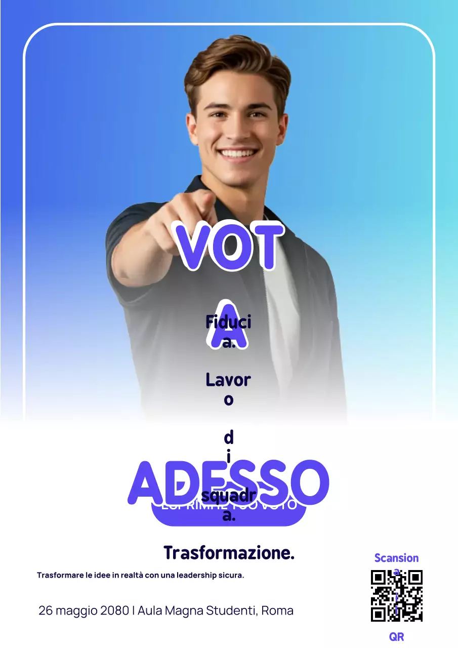 Manifesto elettorale moderno blu