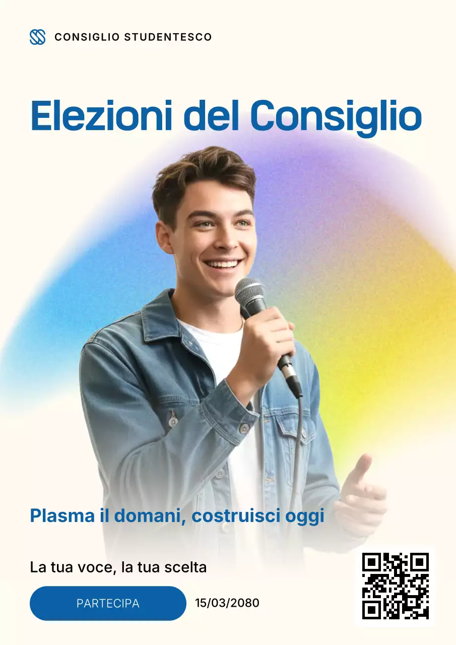 Manifesto per l'annuncio delle elezioni moderne arcobaleno