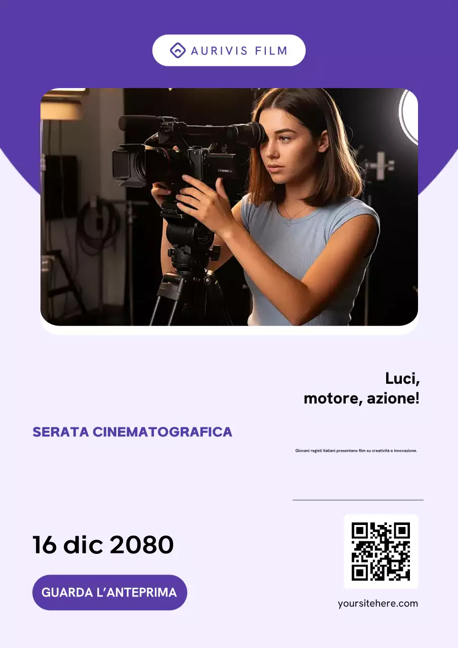 Manifesto dell'evento cinematografico Purple Modern
