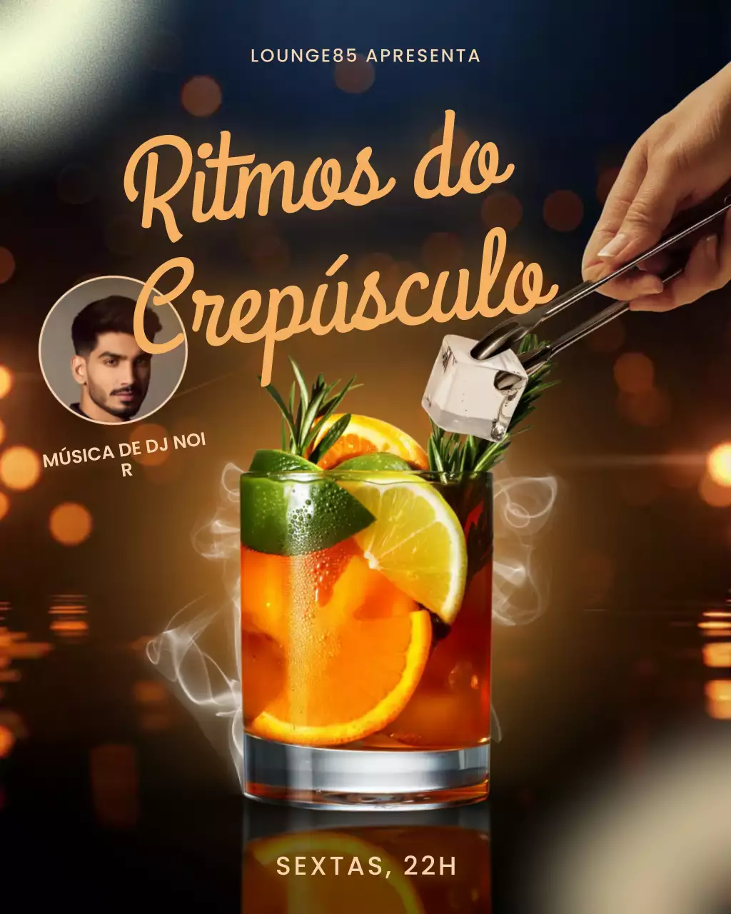 Postagem promocional do coquetel Orange Modern no Instagram