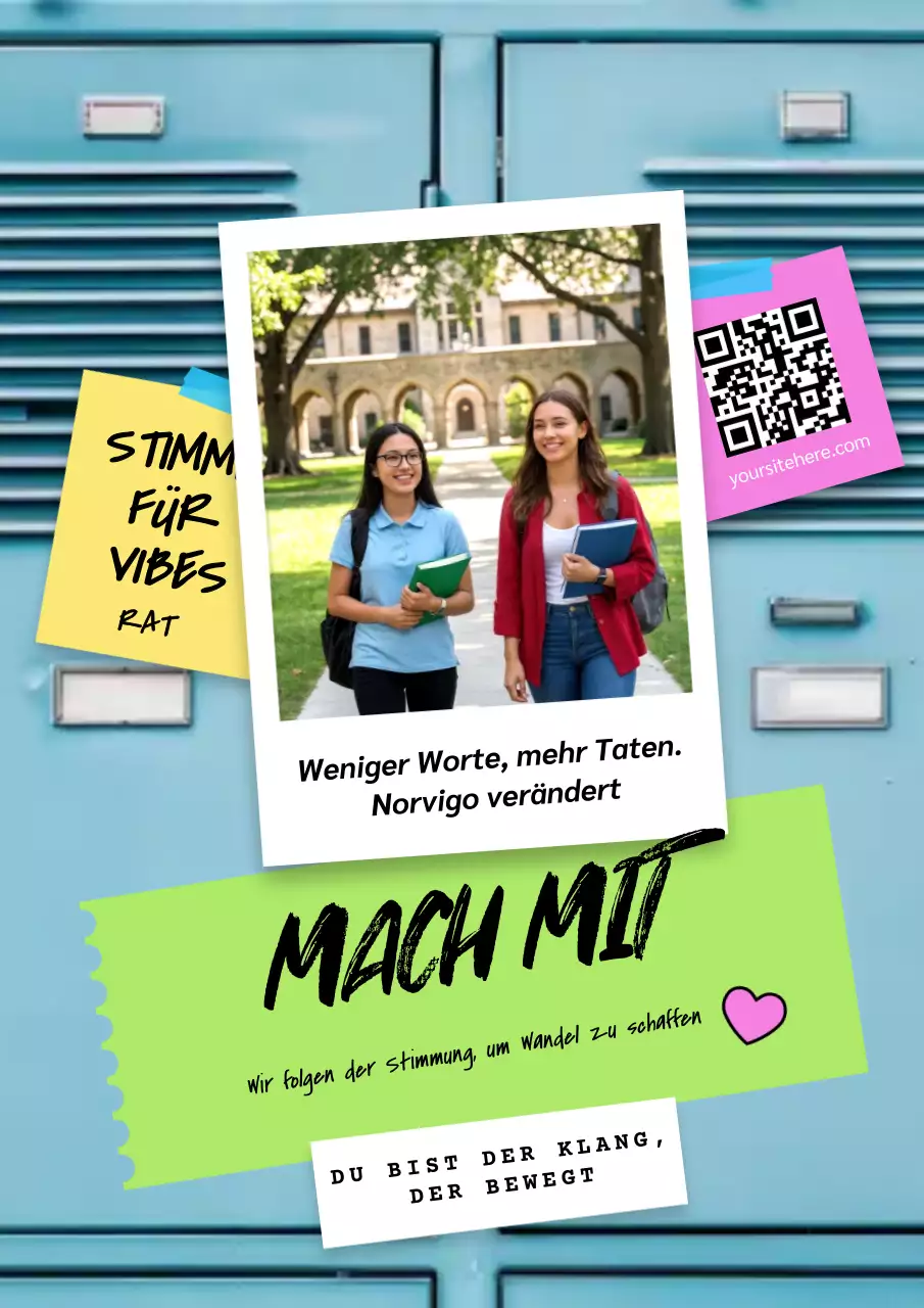 Blaues modernes Kampagnen-Einladungsplakat