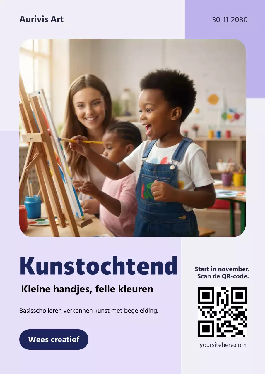 Webposter voor creatief kunstevenement