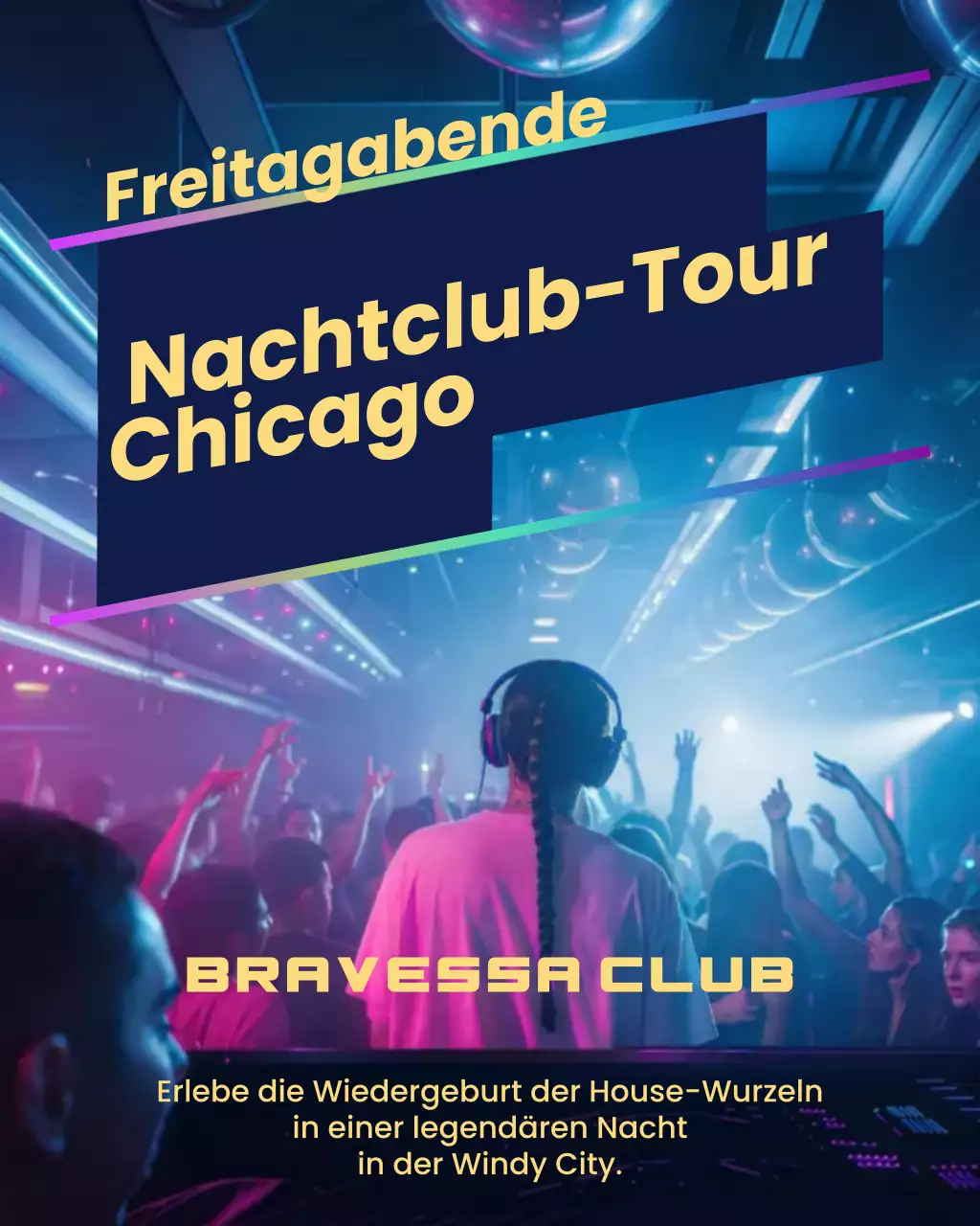 Instagram-Post zum angesagten Neon-Musik-Event