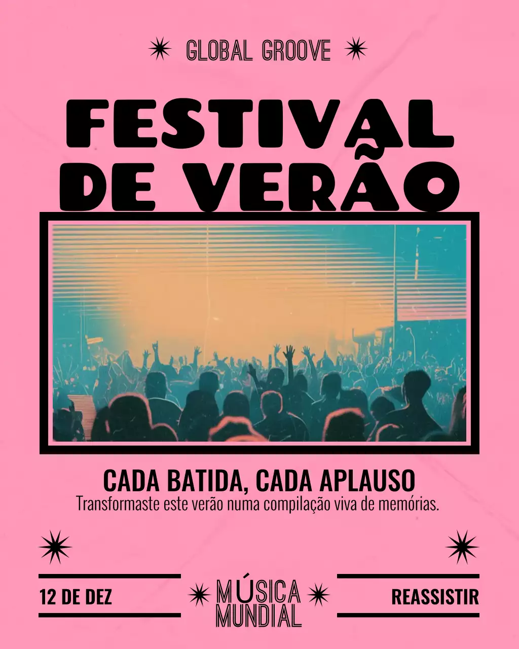 Postagem no Instagram sobre o anúncio da Pink Retro Music