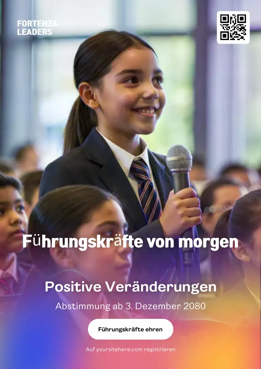 Regenbogen-Webposter für moderne Führung