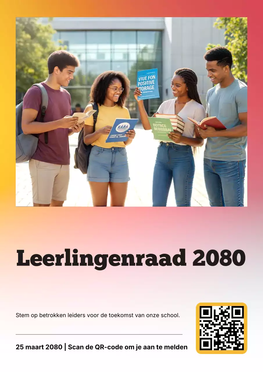Regenboog Modern Studentenverkiezingsaankondigingsposter