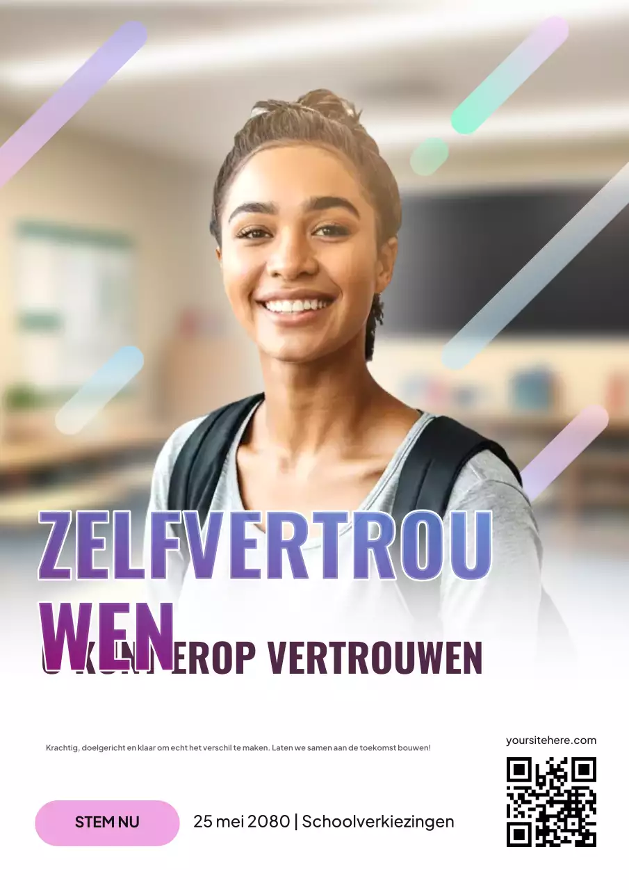 Witte moderne schoolverkiezingspromotieposter