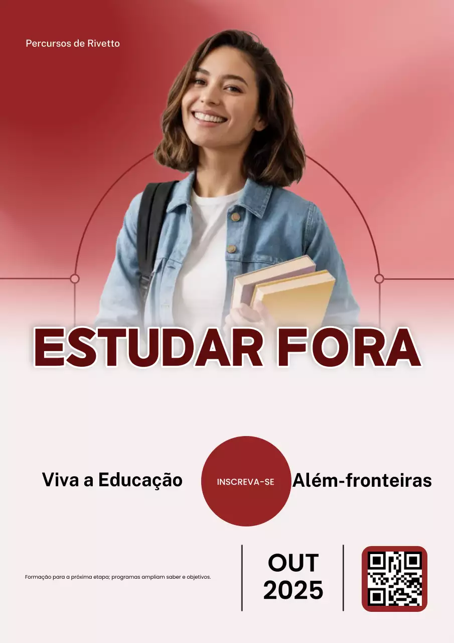 Anúncio moderno de intercâmbio acadêmico