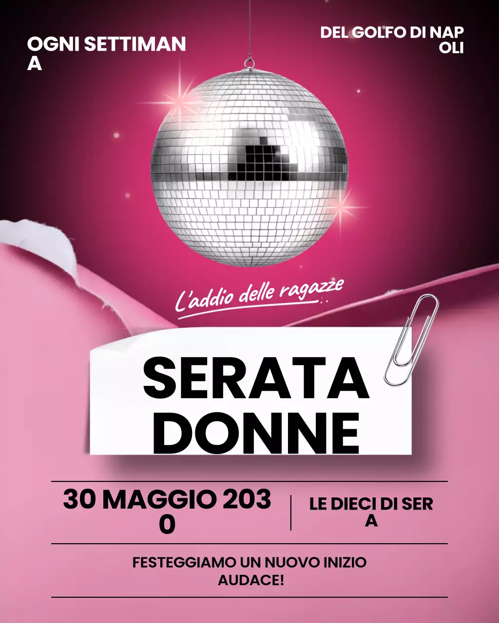 Post Instagram con invito di addio moderno rosa