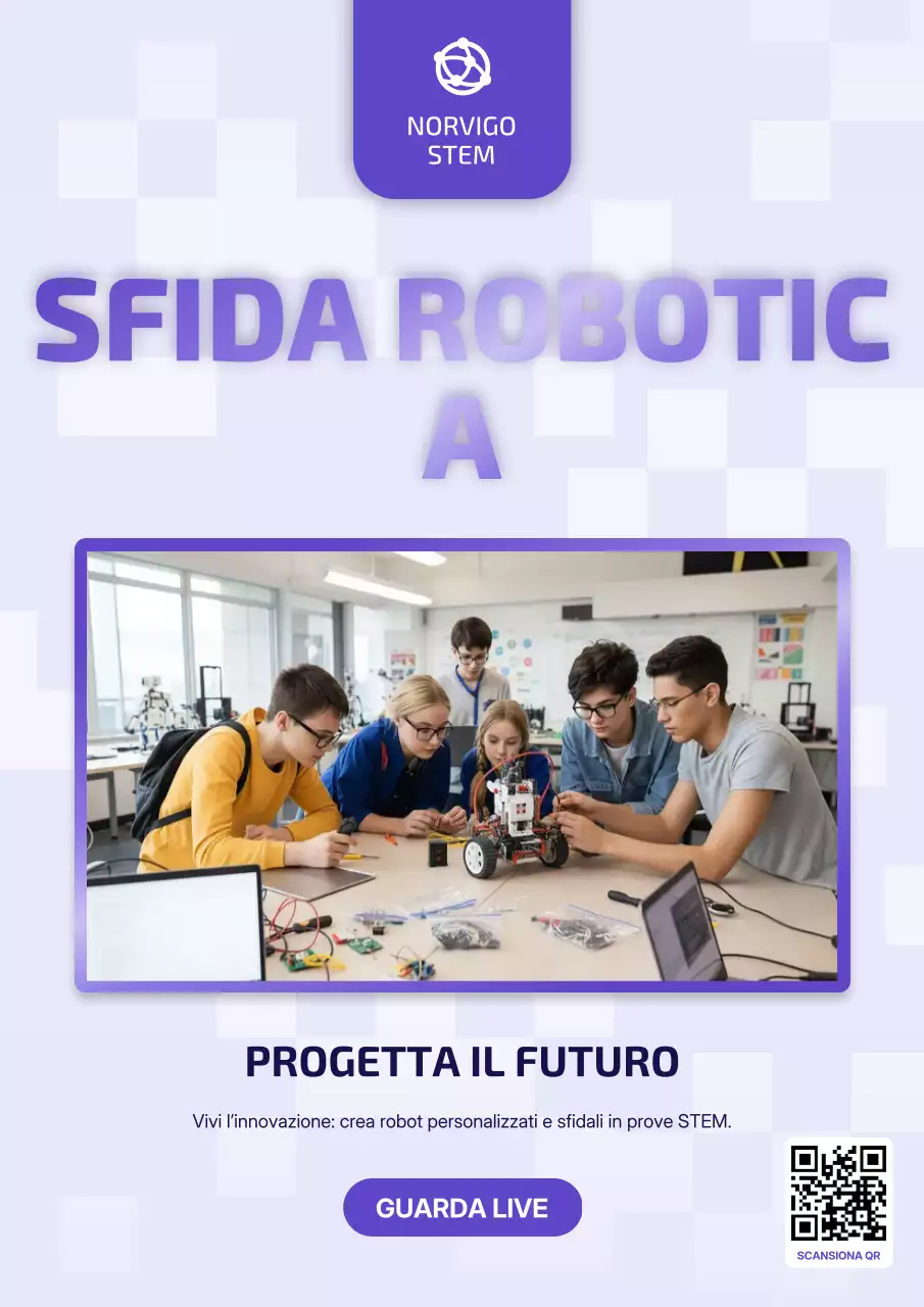 Manifesto dell'evento Purple Modern Robotics