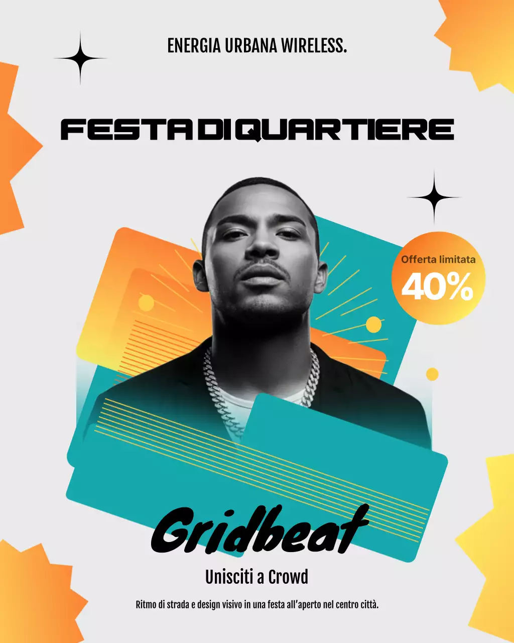 Post di Instagram promozionale di Teal Urban Block Party