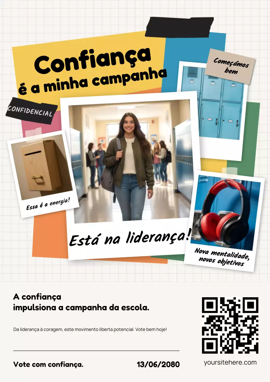 Pôster promocional da Yellow Modern School