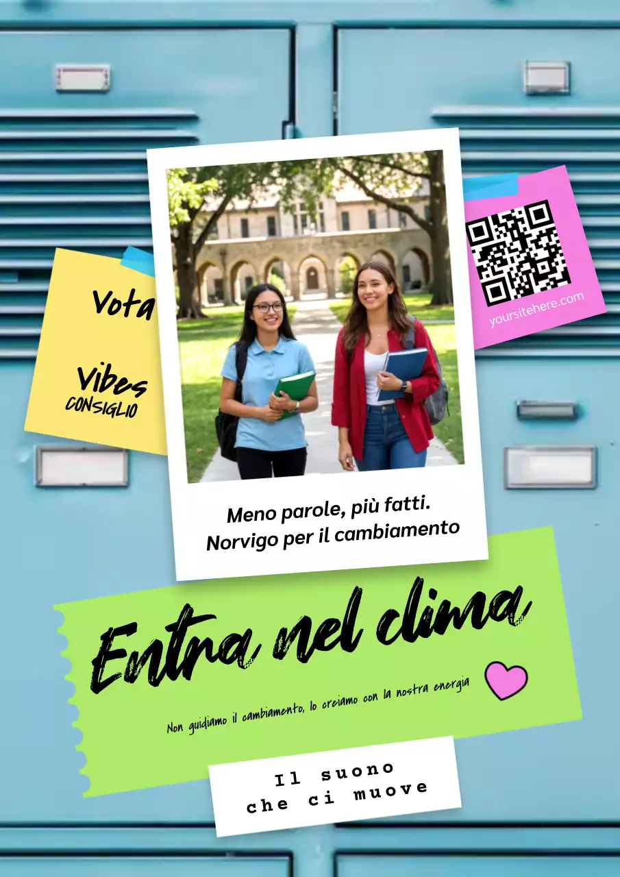 Manifesto di invito alla campagna Blue Modern