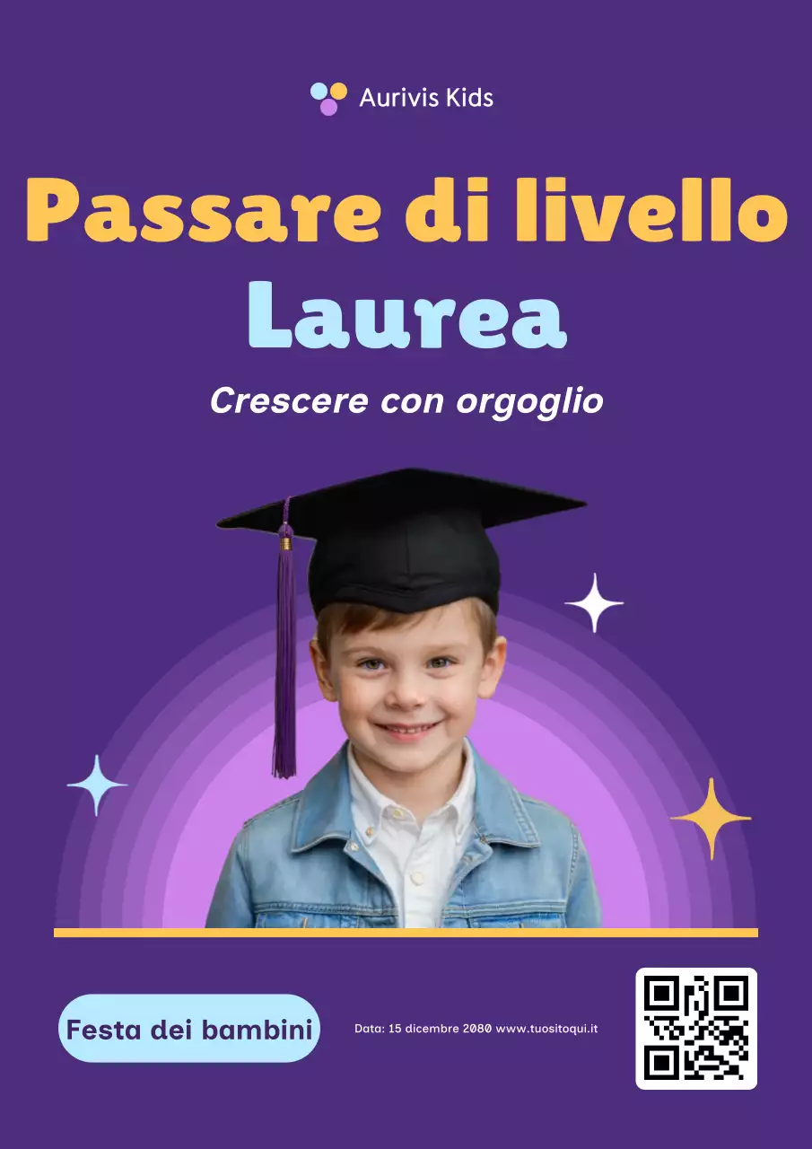 Manifesto web per la laurea divertente in viola