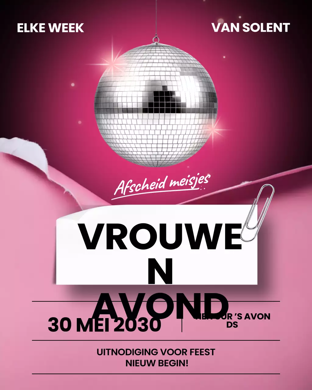 Roze moderne afscheidsuitnodiging Instagram-bericht