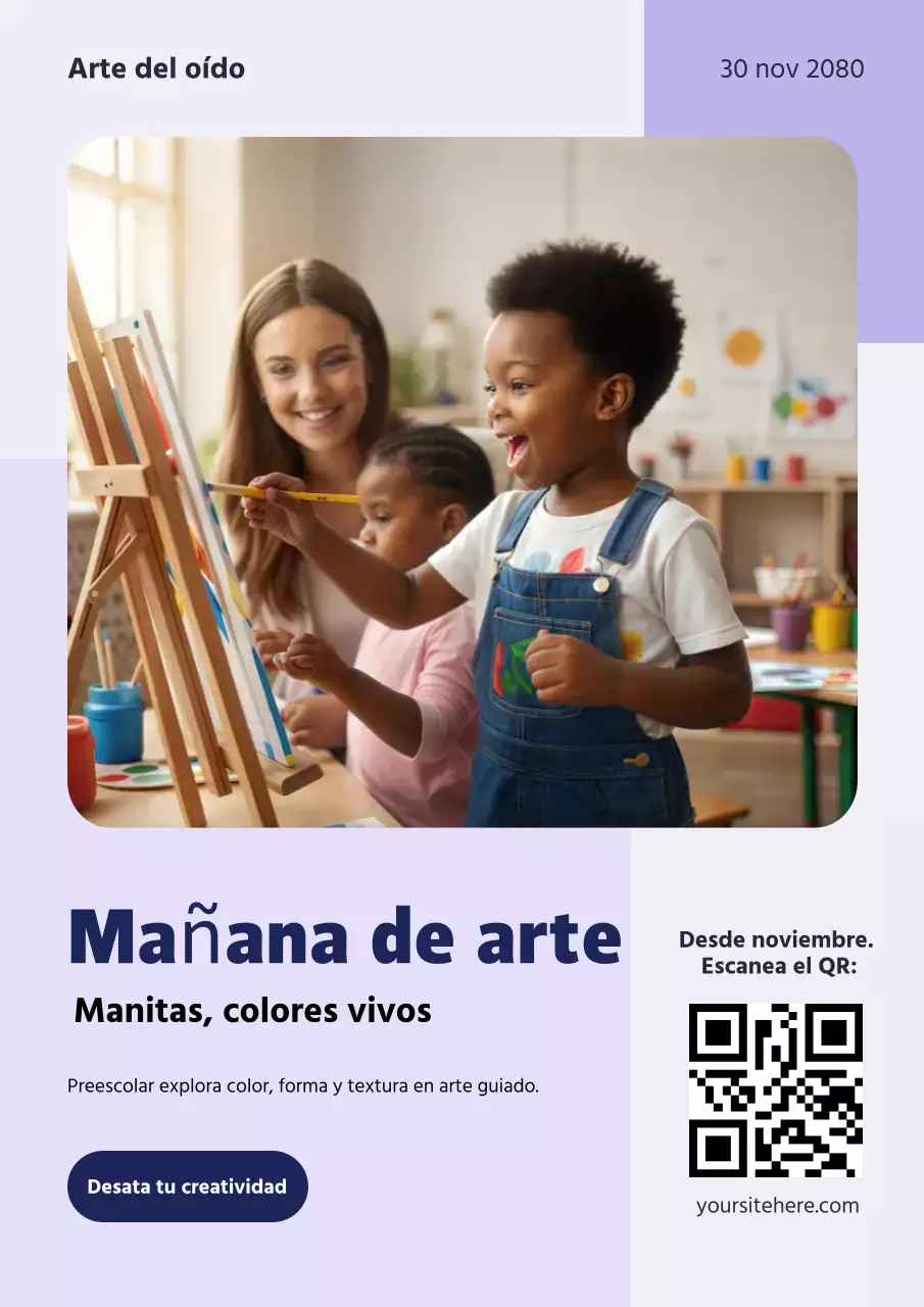 Póster web del evento de arte creativo