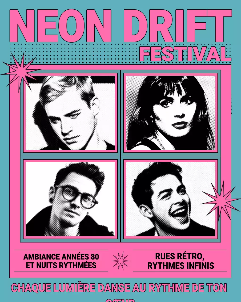 Publication Instagram de la publicité du festival de musique rétro Pink Tosca