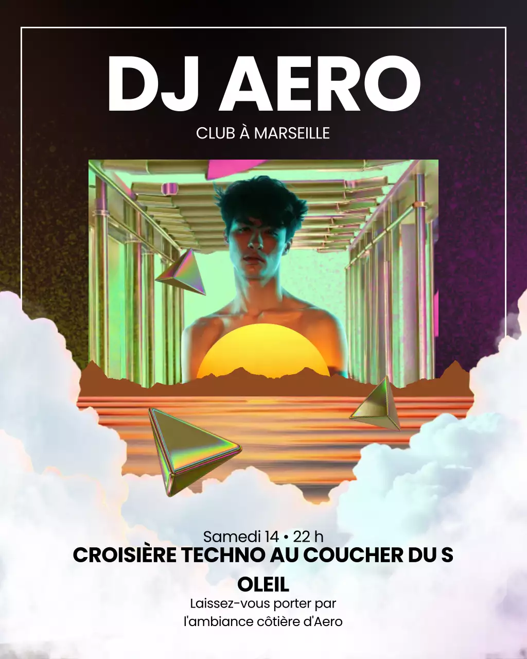 Promotion de l'événement Rainbow Retro Techno dans une story Instagram