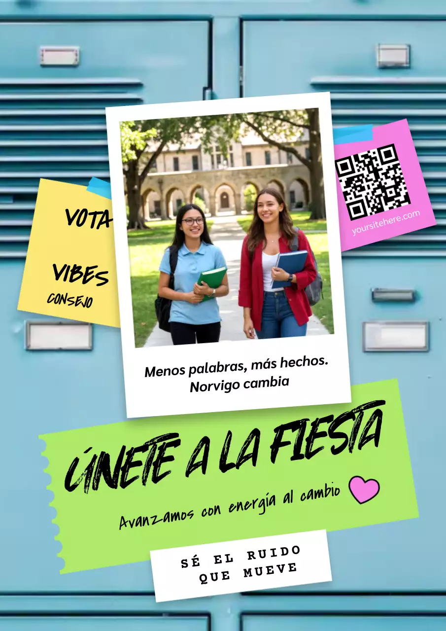 Póster de invitación de campaña azul moderno