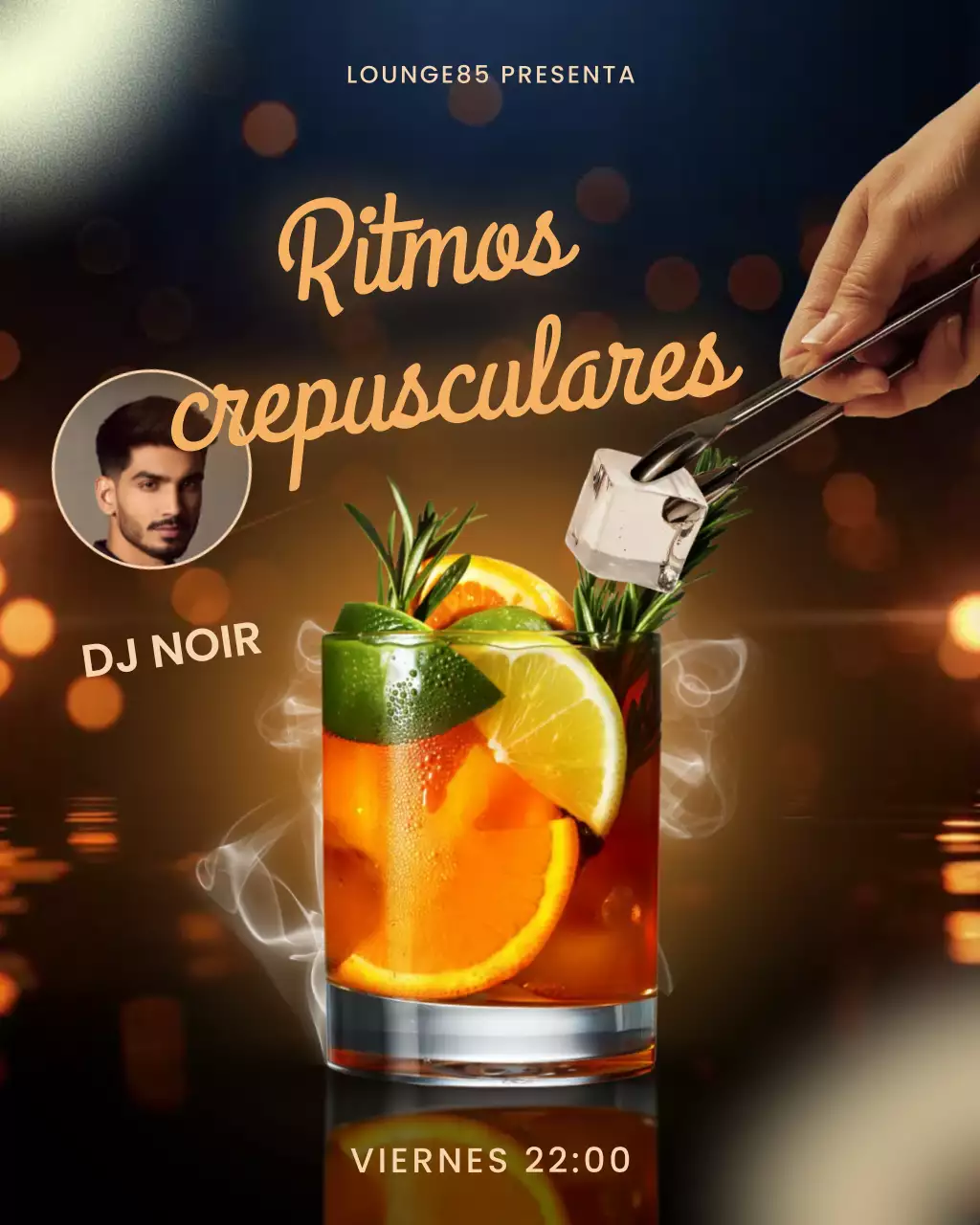 Publicación de Instagram para promocionar el cóctel Orange Modern