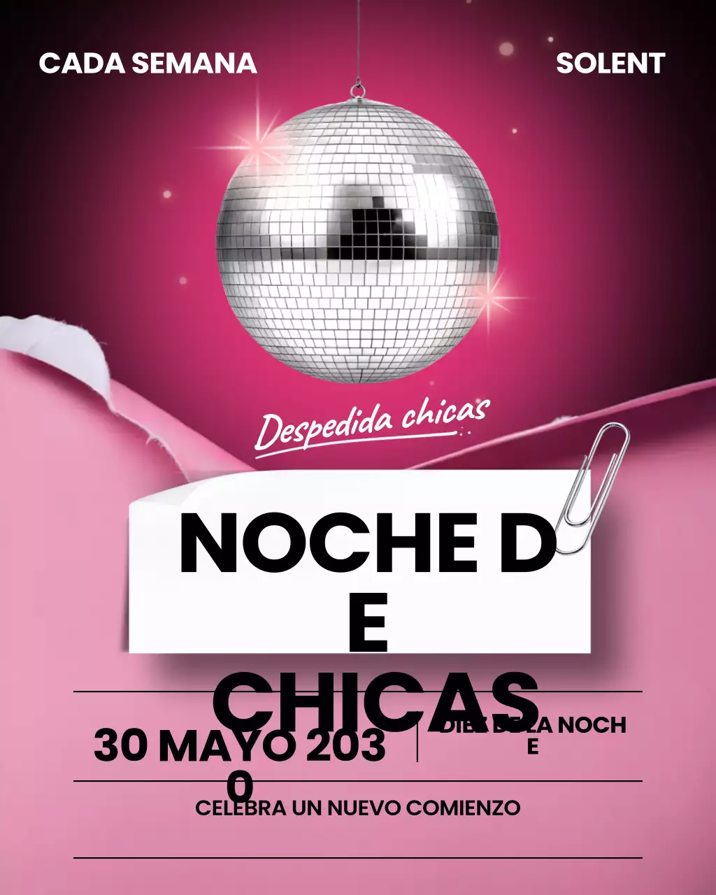 Invitación de despedida moderna en rosa (publicación de Instagram)