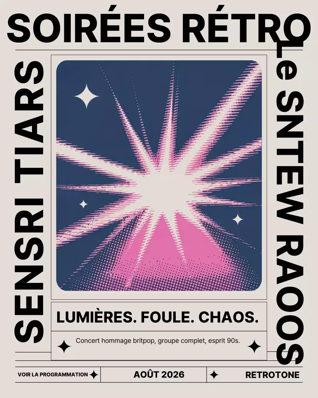 Publication Instagram de l'événement Pink Retro Music