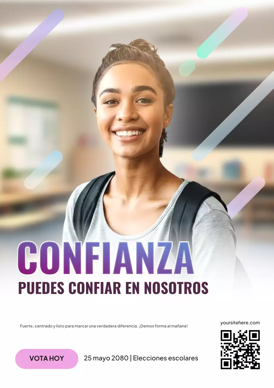 Cartel de promoción electoral de la Escuela Moderna Blanca