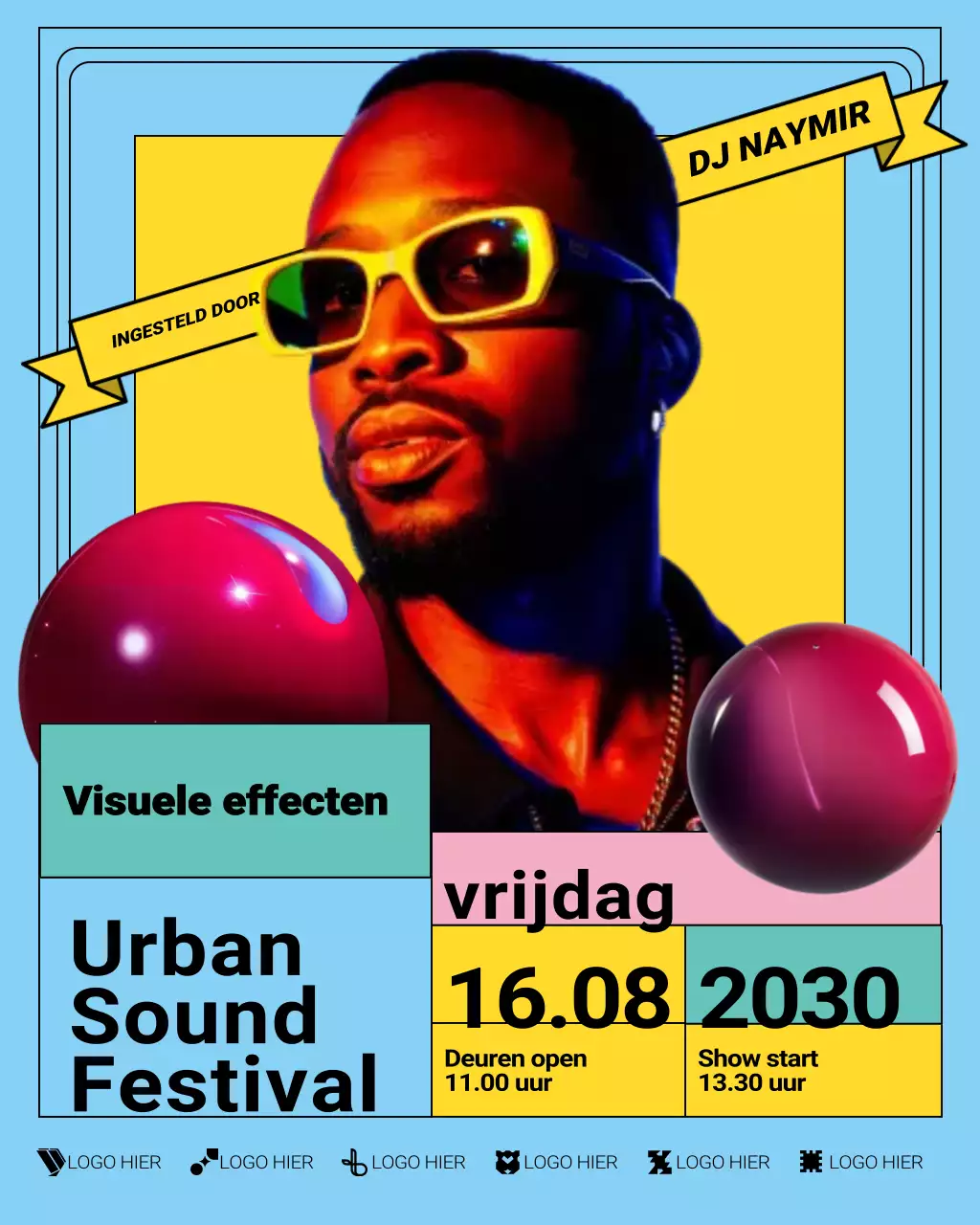 Instagram-bericht over de aankondiging van het Blue Urban Music Festival