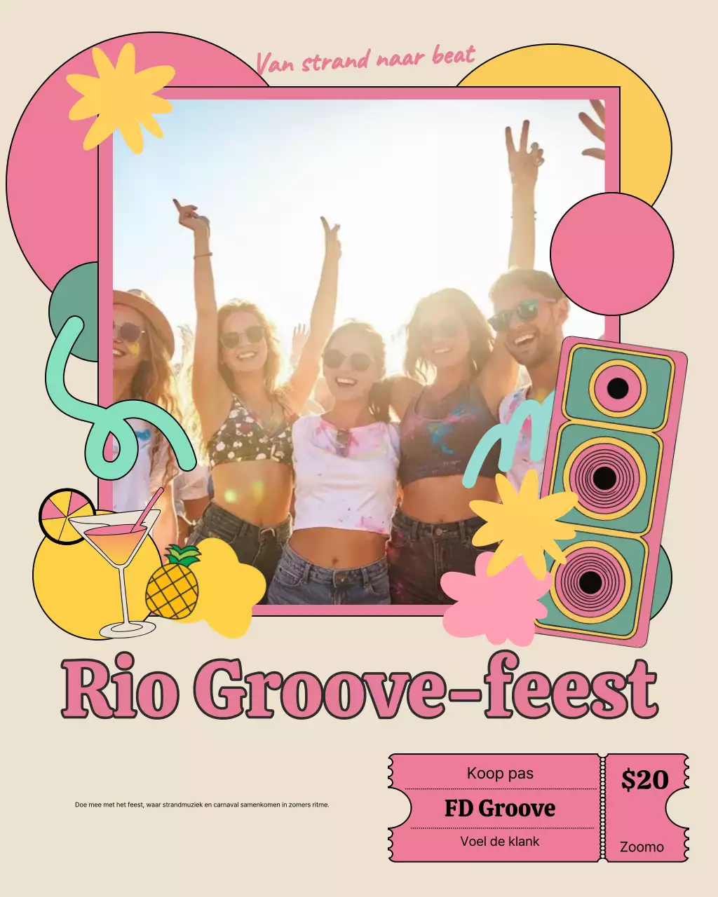 Beige Retro Muziek Promotie Instagram Post