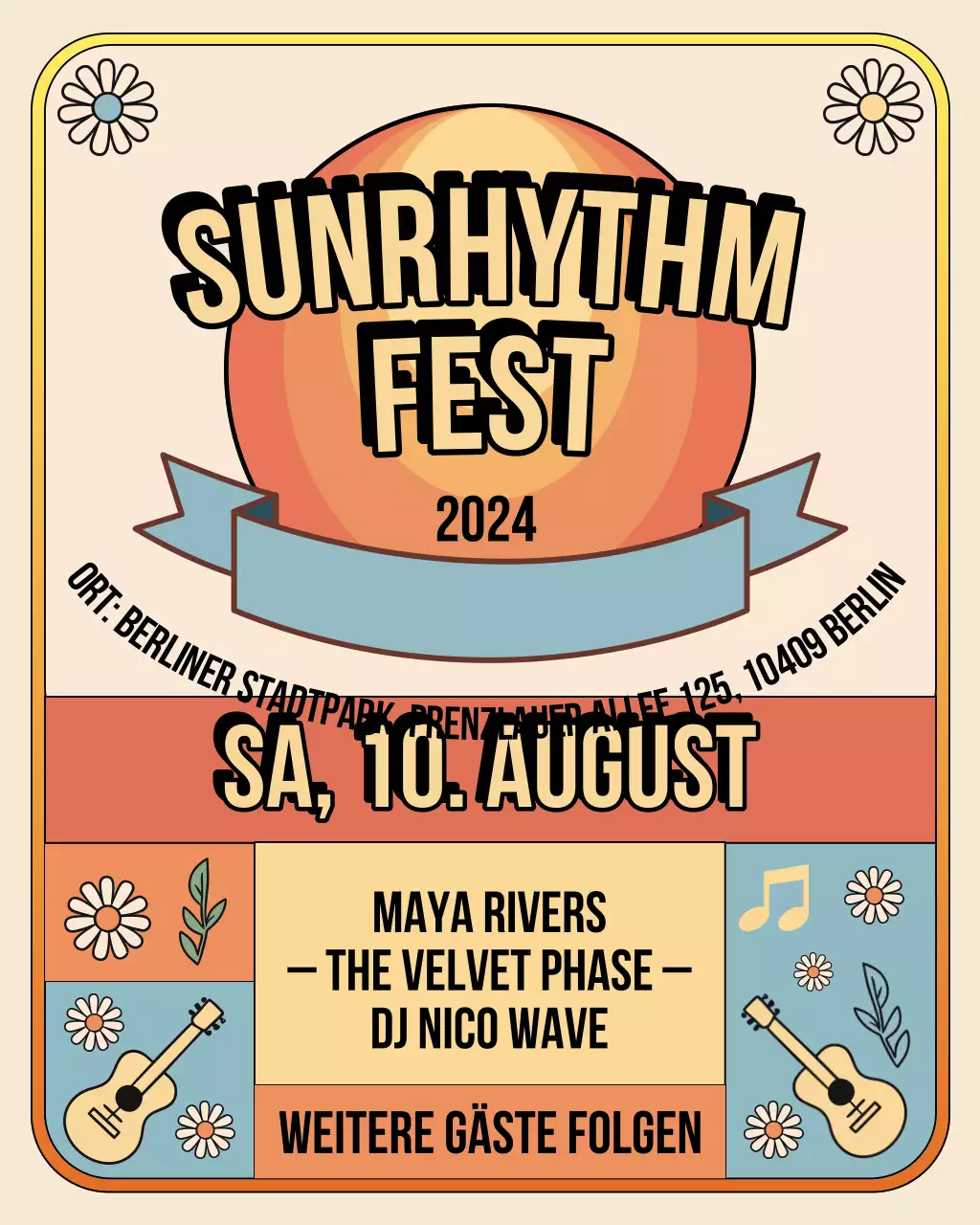 Instagram-Post zum Orange Retro Music Event