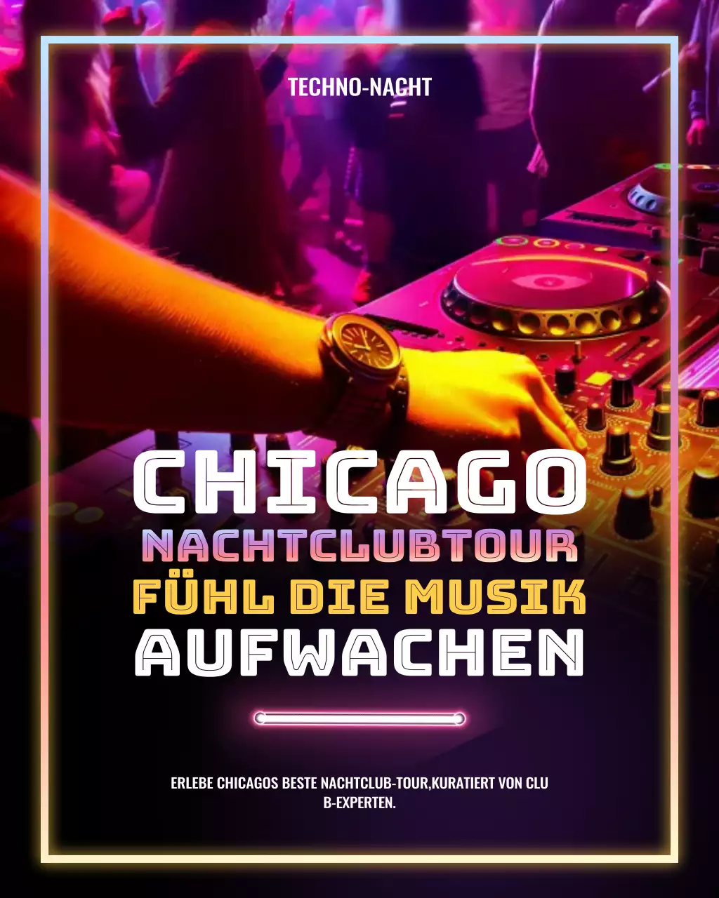 Instagram-Post zur Werbung für den modernen Nachtclub Pink