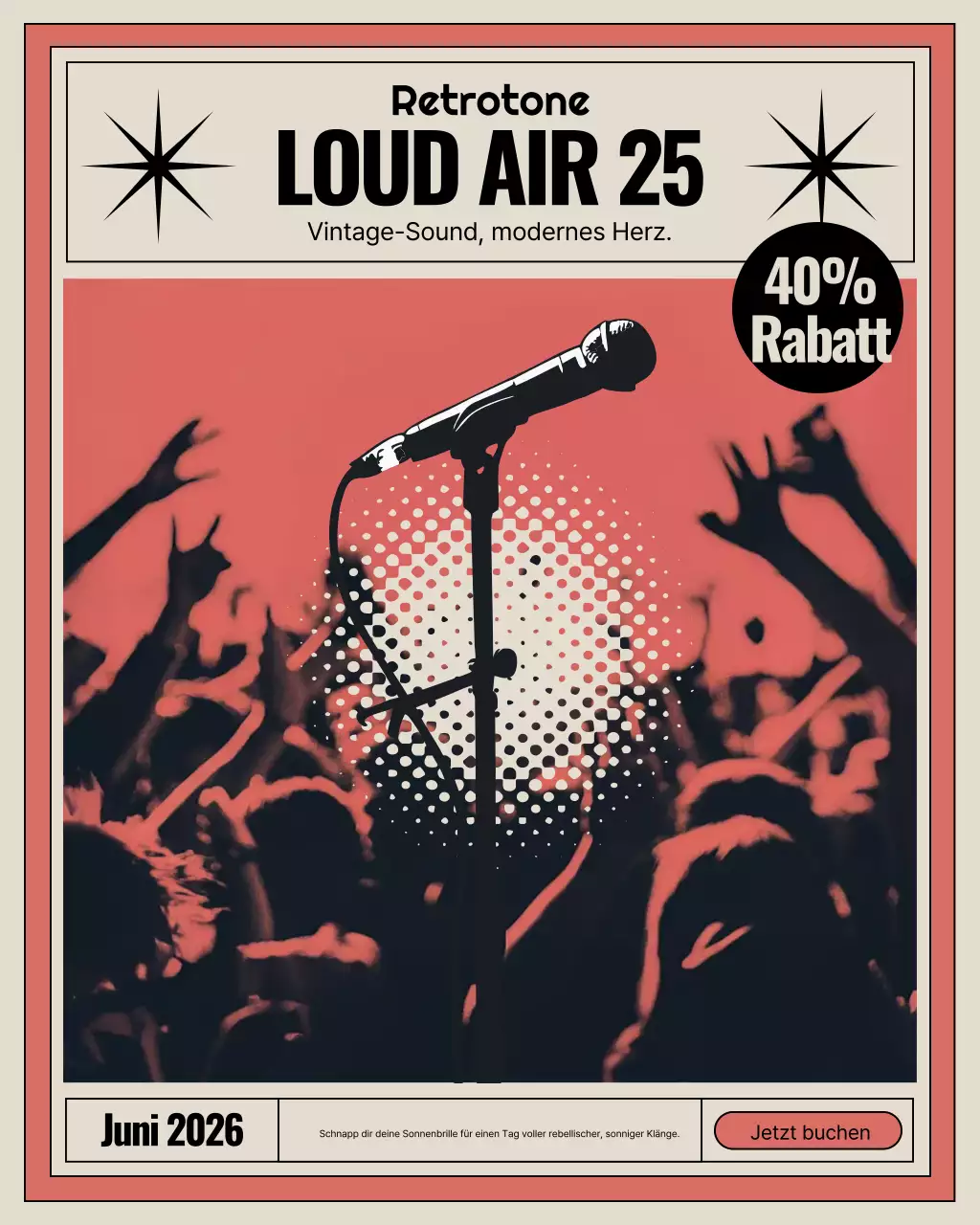 Instagram-Post zur Promotion von Coral Retro Music