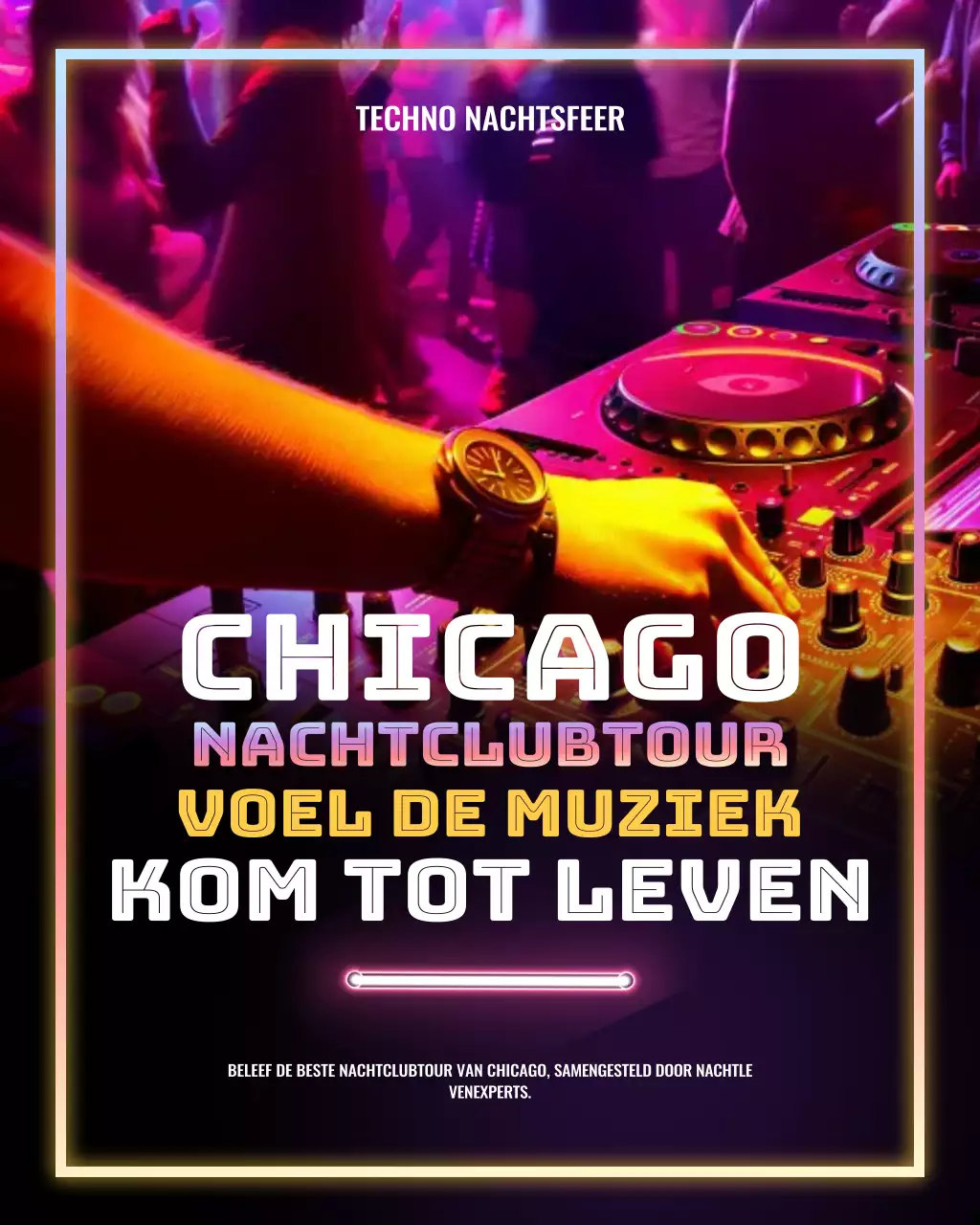 Roze moderne nachtclub promotie Instagram-bericht