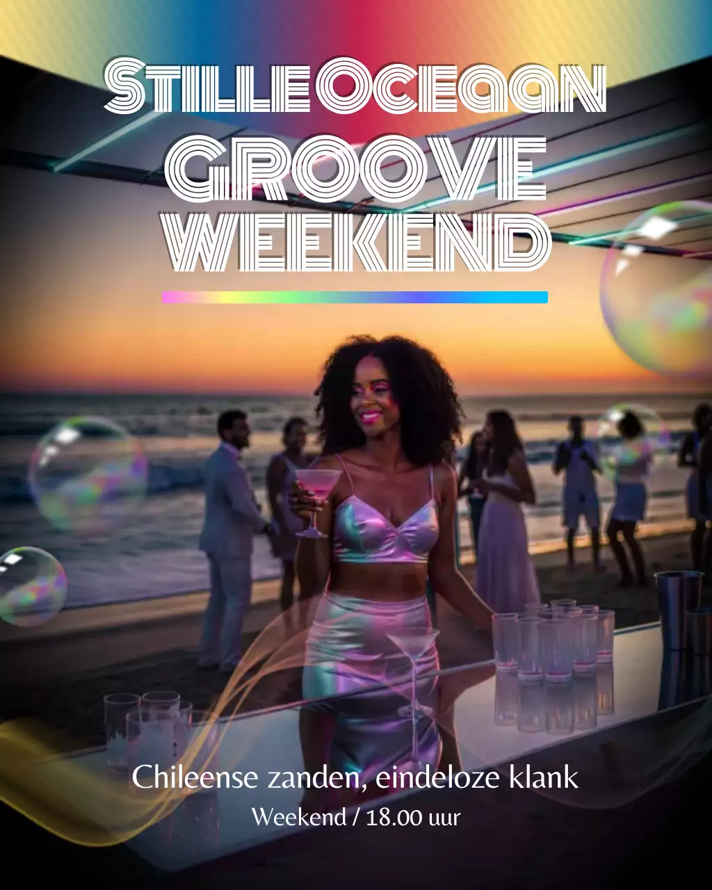 Neon Trendy Beach Event Instagram-bericht