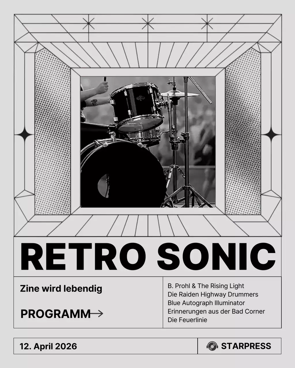 Ankündigung von Grey Retro Music auf Instagram